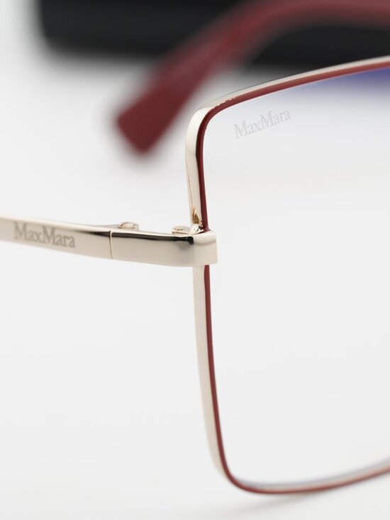 Max Mara MM5073-H-B 068 Butterfly Eyeglasses 60mm - Red / Blue Light Block